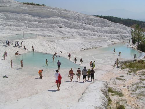 Bathing in the warm waters of Pamukkale - travel for solos made easy! ©Venus Adventures Ltd