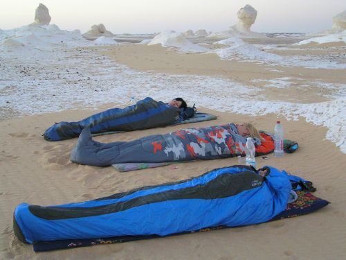 Sleeping under the stars in the White Desert, Egypt ©Venus Adventures