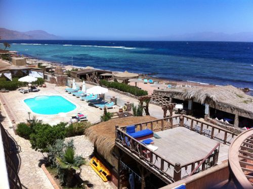 Our hotel in Dahab, next to the tropical waters of the Red Sea. Great snorkelling! ©Venus Adventures