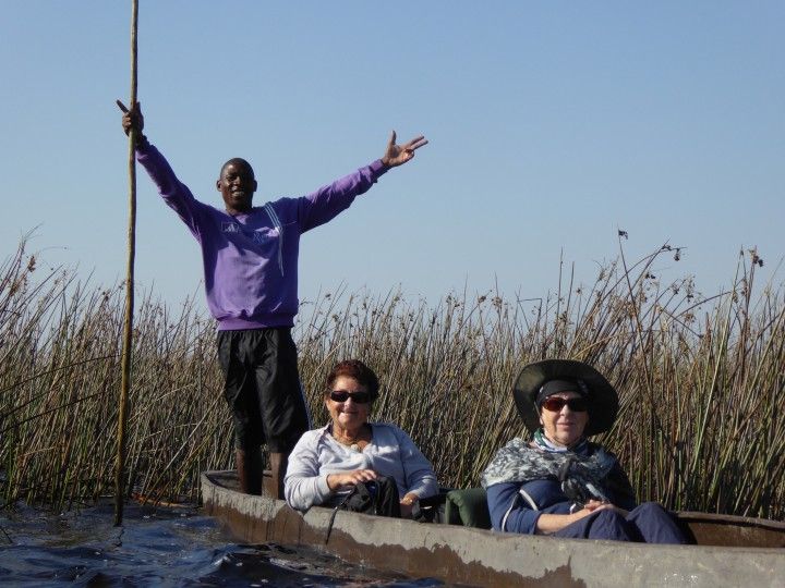 Going for canoe ride with the ladies in the Okavango Delta ©Venus Adventures