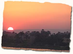 Sunset over the River Nile, Egypt
