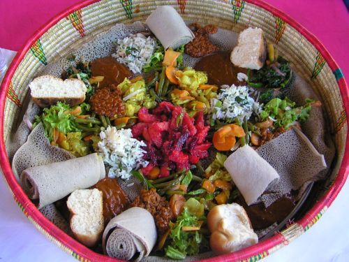 Traditional and tasty Ethiopian food ©Venus Adventures Ltd