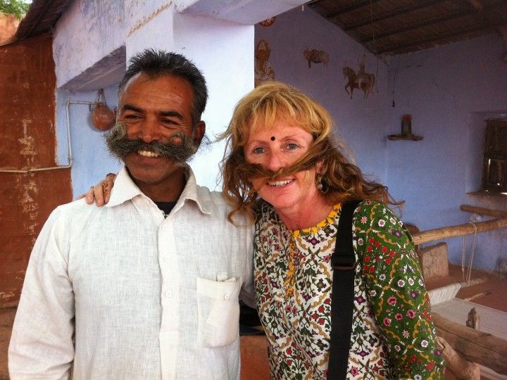Comparing moustaches in Rajasthan ©Venus Adventures